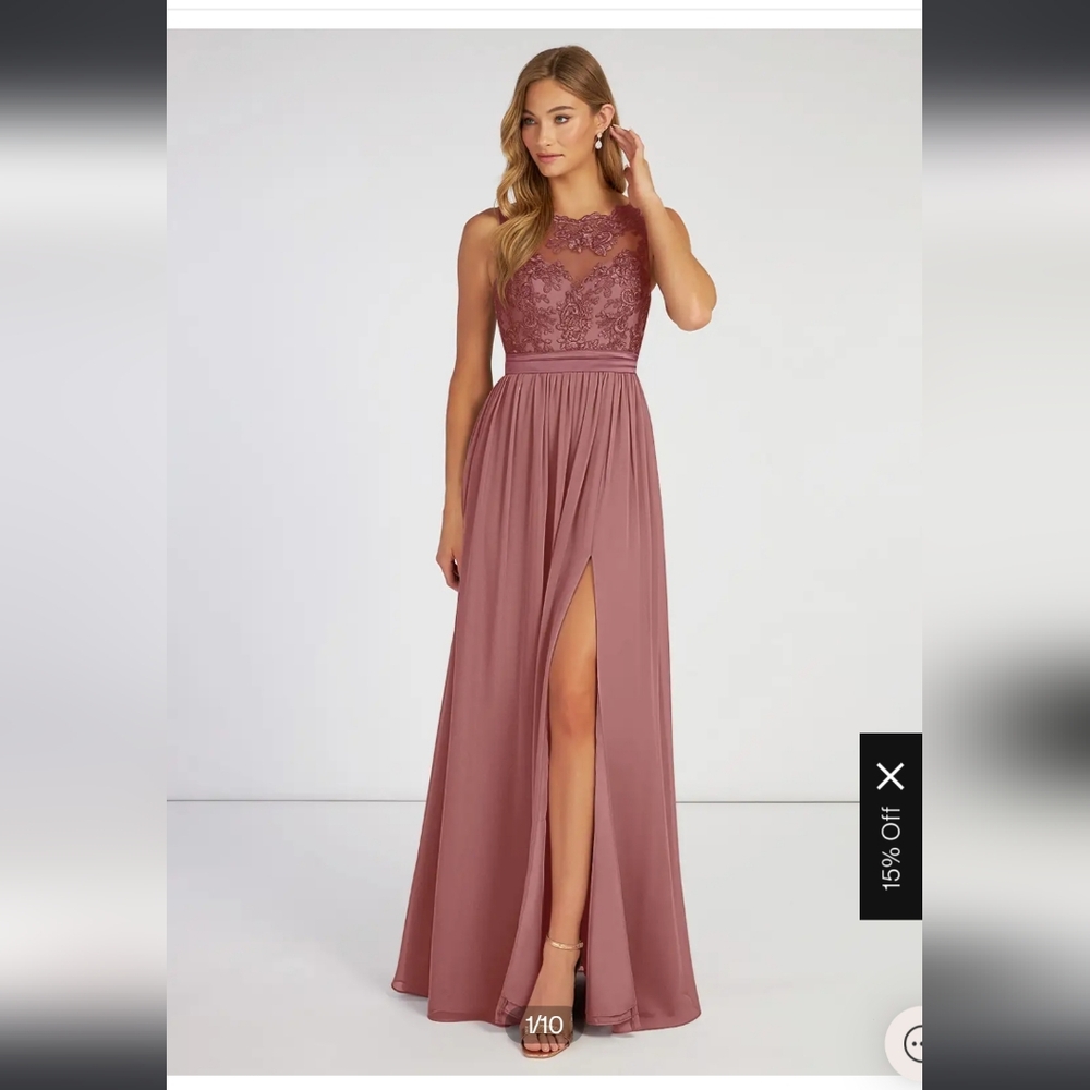 Azazie NWT size 8 desert rose dress